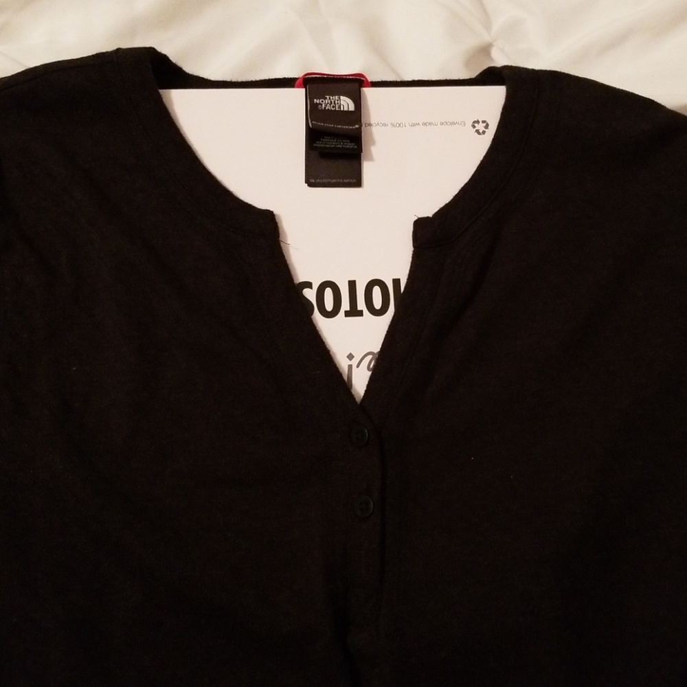 Grey/Black Long Sleeve North Fave Henley